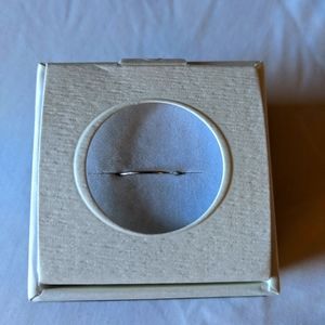 Aurate 14 k white gold stackable ring